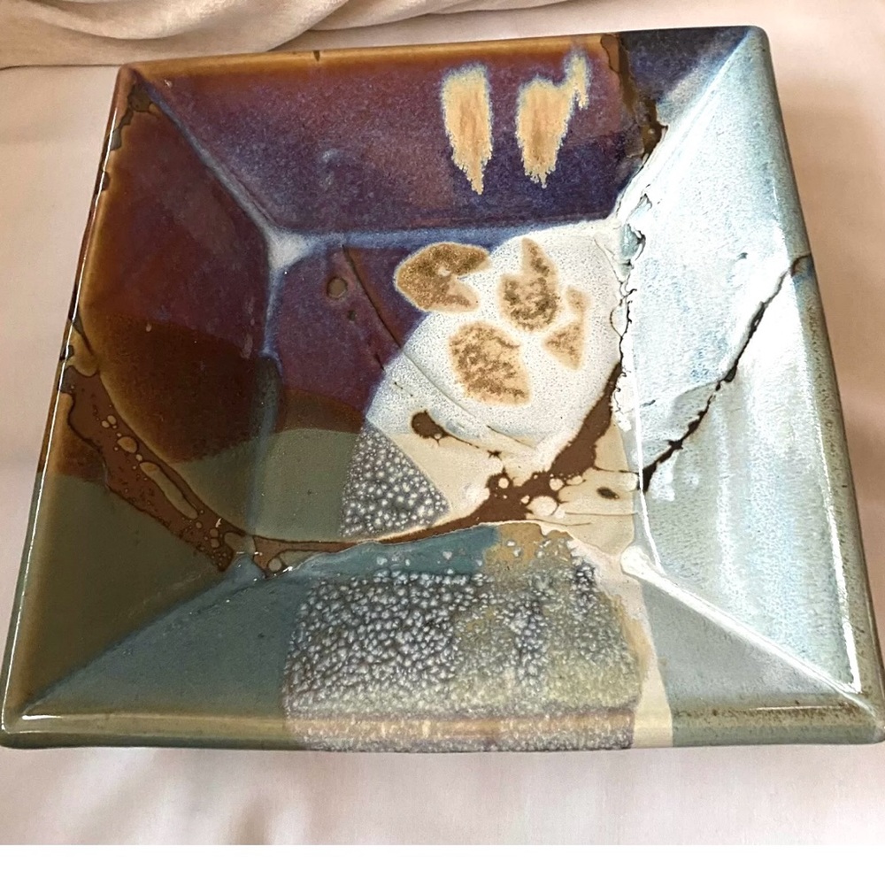 John Shedd Pottery 12 Inch Square Dish